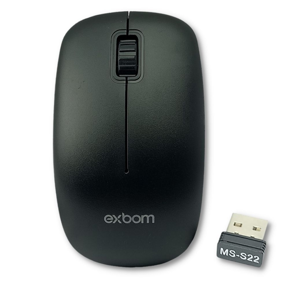 Mouse Sem Fio Wireless 2 4 Ghz Exbom MS S22 SMCA TECNOLOGIA