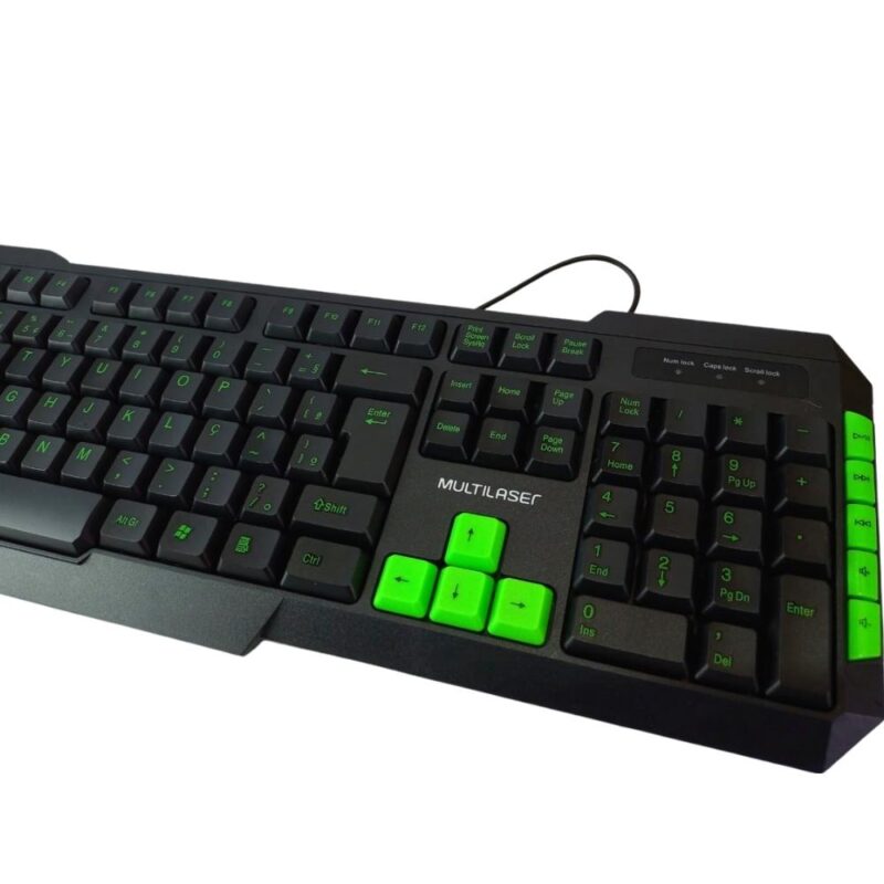 Teclado Gamer Pc Multilaser Abnt2 Usb 2.0 Multimídia Teclas Gamer Keys - Image 7