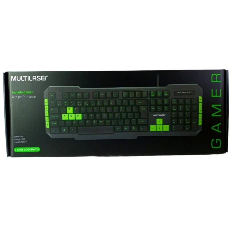 Teclado Gamer Pc Multilaser Abnt2 Usb 2.0 Multimídia Teclas Gamer Keys - Image 9