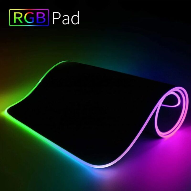 Mouse Pad Gamer Extra Grande 800x300mm Led Rgb Exbom MP-LED3080 - Preto - Image 3