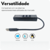 Hub usb com 3 portas e adaptador de rede gigabit ethernet uhl-300 exbom - Image 5