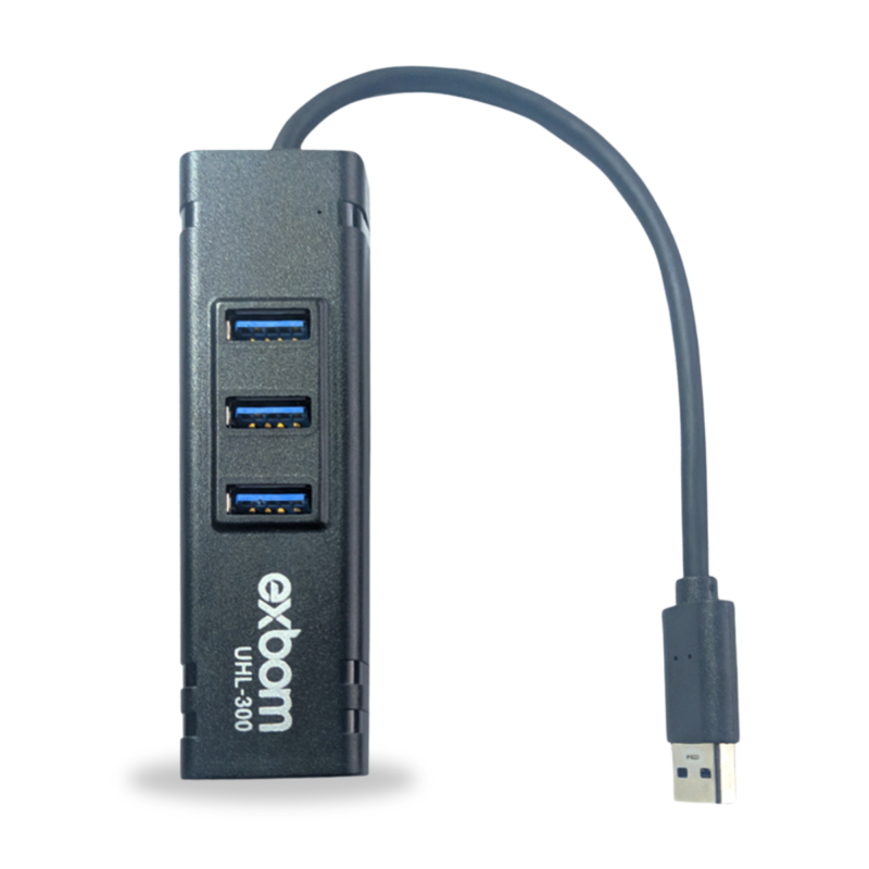 Hub usb com 3 portas e adaptador de rede gigabit ethernet uhl-300 exbom - Image 7