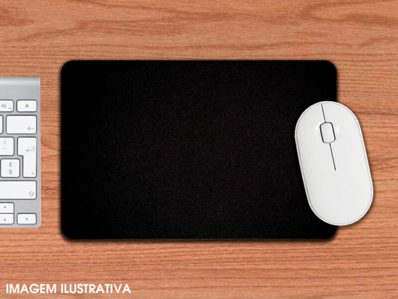 Mouse Pad Pequeno Emborrachado e Aderente 22x18cm 100 Peças Pretas - Image 4