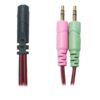 Cabo Adaptador de Audio Fone de ouvido (P3 x P2) 1 P3 Fêmea x 2 P2 Macho, PC Notebook KP-MPP02 - Image 4