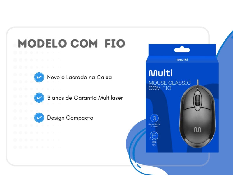 Mouse Usb Com Fio Mini Mouse Multilaser MO300 - Colorido - Image 5