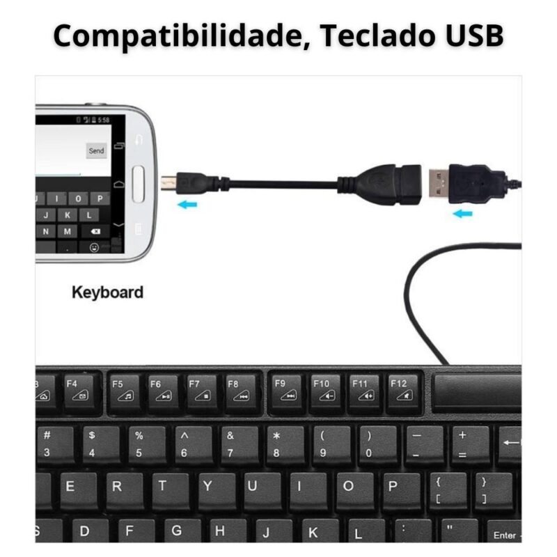 Cabo Otg Adaptador Usb Tipo C Macho Para Usb 2.0 Fêmea 15cm - Image 6