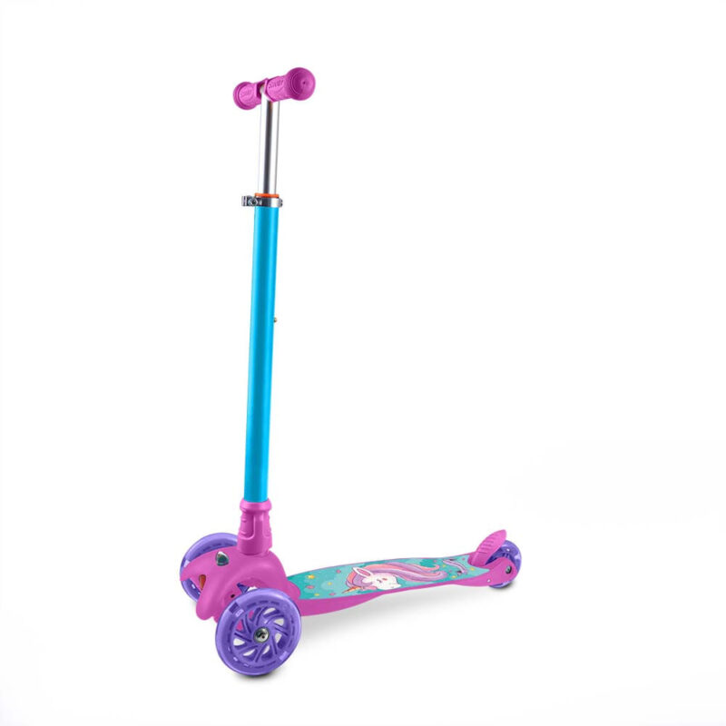 Patinete Infantil 3 Rodas Com LED Guidão Ajustável Suporta até 40Kg Unicórnio Atrio - ES113 - Image 6
