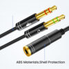 Cabo p3 p2 Adaptador de Áudio 1 P3 Fêmea x 2 P2 Macho 3.5mm - Image 4