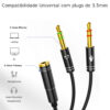 Cabo p3 p2 Adaptador de Áudio 1 P3 Fêmea x 2 P2 Macho 3.5mm - Image 6