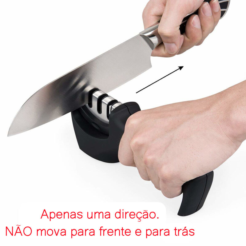 Afiador Amolador de Faca para 3 Lâminas Fina Média Grossa - Image 5