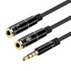 Cabo P2 P3 Adaptador de Áudio 2 P2 Fêmea x 1 P3 Macho Estéreo 3.5mm - Image 7