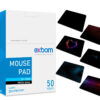 Kit 50 Unidades Mouse Pad Pequeno 18x22cm Tecido e Borracha Exbom Atacado