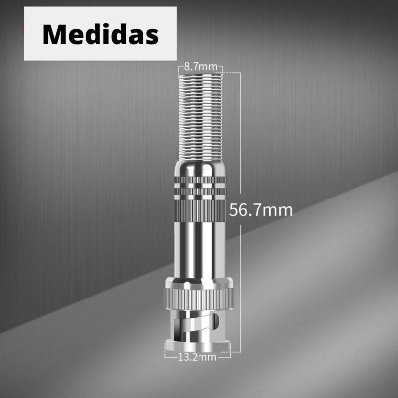 Kit 10 Conector Bnc Macho Com Mola Para Cftv Câmera de Segurança - Image 4