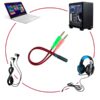 Cabo Adaptador de Audio Fone de ouvido (P3 x P2) 1 P3 Fêmea x 2 P2 Macho, PC Notebook KP-MPP02 - Image 6