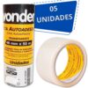 Kit 5 Fita Adesiva Transparente 48mm x 50m Embalagem Empacotamento Ecommerce