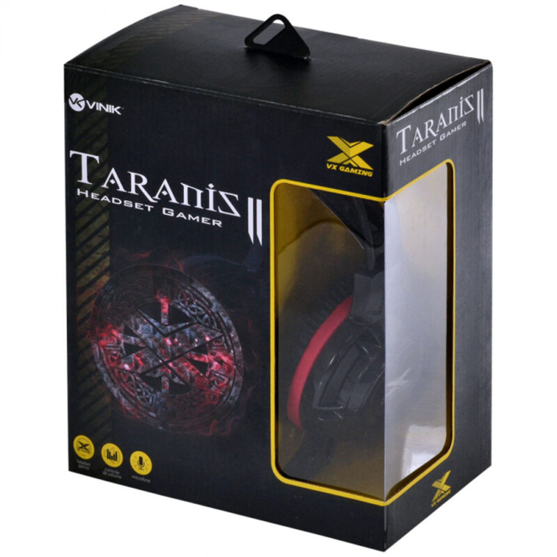 Headset Gamer Fone C/ Microfone P2 3.5mm Luz Led Vinik Taranis II P/ PC e Notebook - Image 12