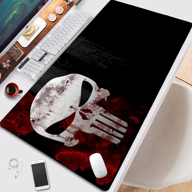 Mouse Pad Gamer Grande 70x35cm Caveira Justiceiro - Exbom MP-7035
