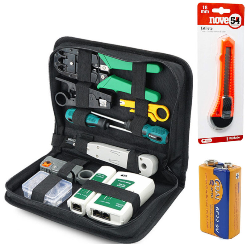 Kit de Ferramentas de Rede 12 Itens Manutenção de Rede Computador Informática TI - Image 9