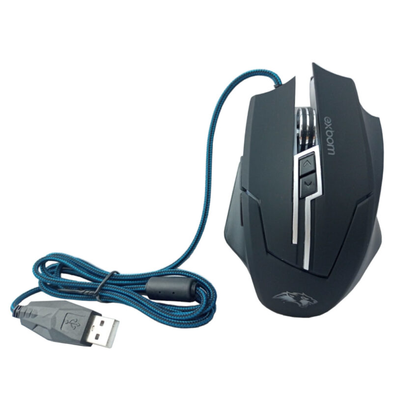 Mouse Gamer 3200Dpi Led 7 Botões Cabo Usb Revestido Exbom MS-G270 - Image 6