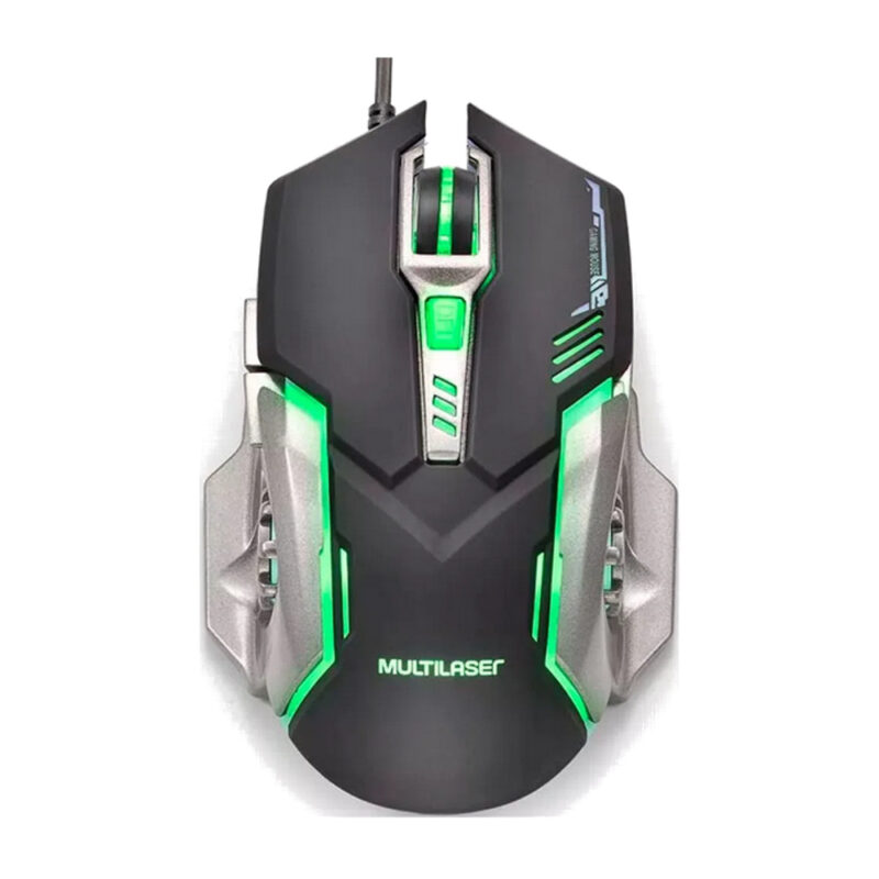 Mouse Gamer Barato 2400DPI USB 2.0 Com Led Multilaser MO269