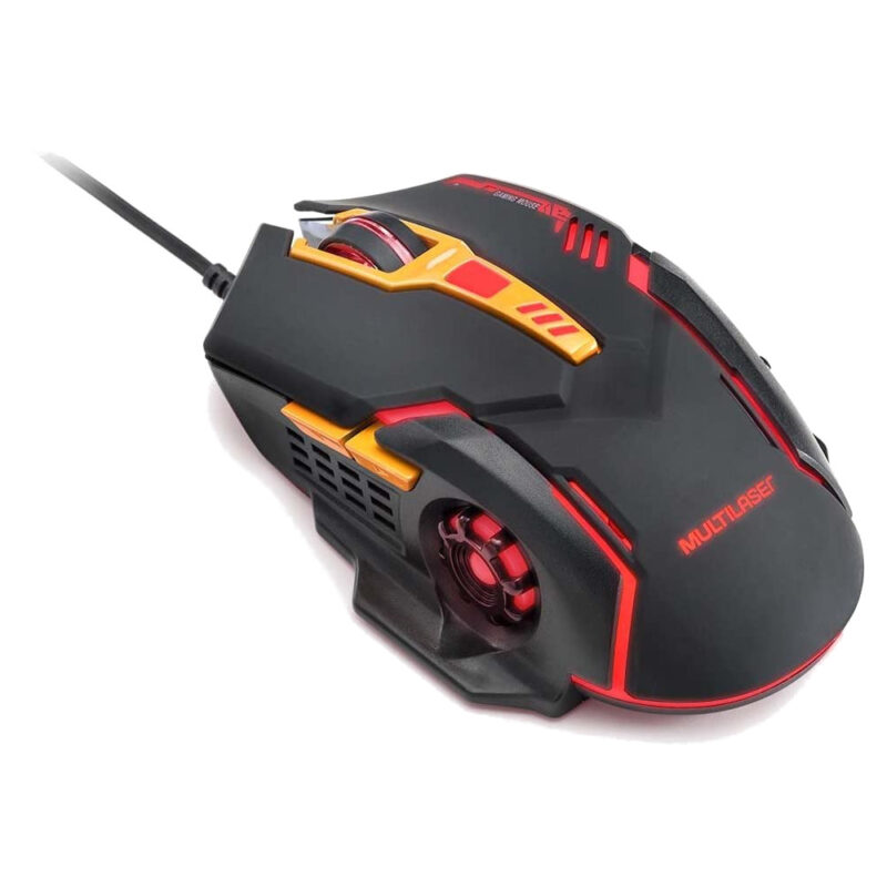 Mouse Gamer Barato 2400DPI USB 2.0 Com Led Multilaser MO270 - Image 2