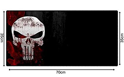 Mouse Pad Gamer Grande 70x35cm Caveira Justiceiro - Exbom MP-7035 - Imagem 4
