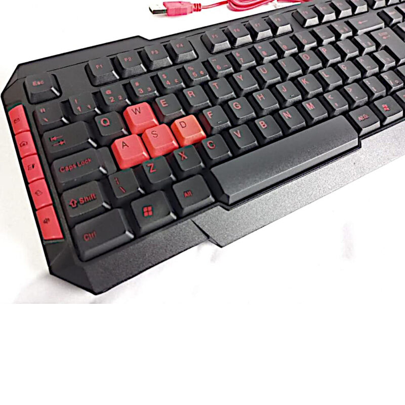 Teclado Gamer Pc Multilaser Multimídia Usb 2.0 Teclas Vermelhas Abnt2 - Image 4