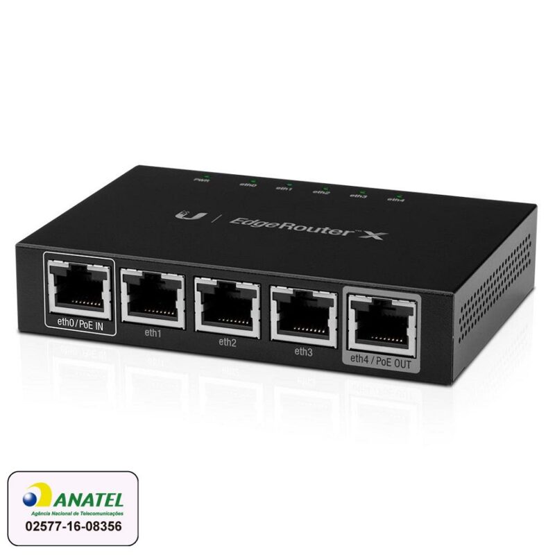 Roteador Ubiquiti ER-X EdgeRouter 5 Portas Gigabit PoE RJ45 - Image 4