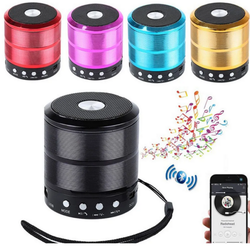 Mini Speaker Caixa de Som Bluetooth Portátil WS-887