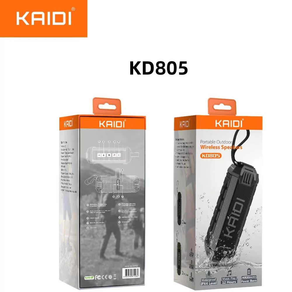 Caixa de Som Bluetooth 16W Kaidi KD-805 até 12 horas de duração da bateria - Imagem 7
