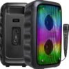 Caixa de Som Bluetooth 5.0 Portátil Amplificada Grasep D-3203 com LED RGB e Microfone para Karaokê