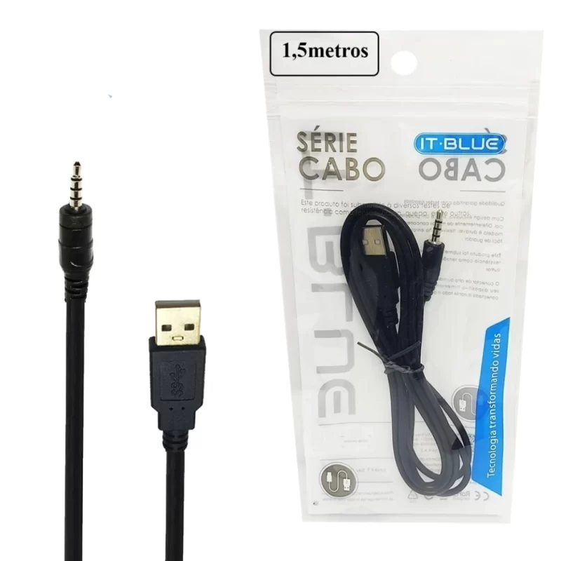 Cabo P2 para USB Macho – It-Blue LE-1004