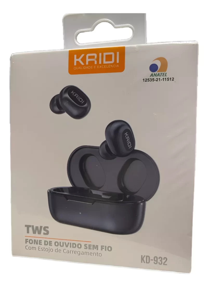 Fone de Ouvido Sem Fio TWS Bluetooth 5.3 Kaidi KD-932 – Som Imersivo e Conexão Rápida - Image 2