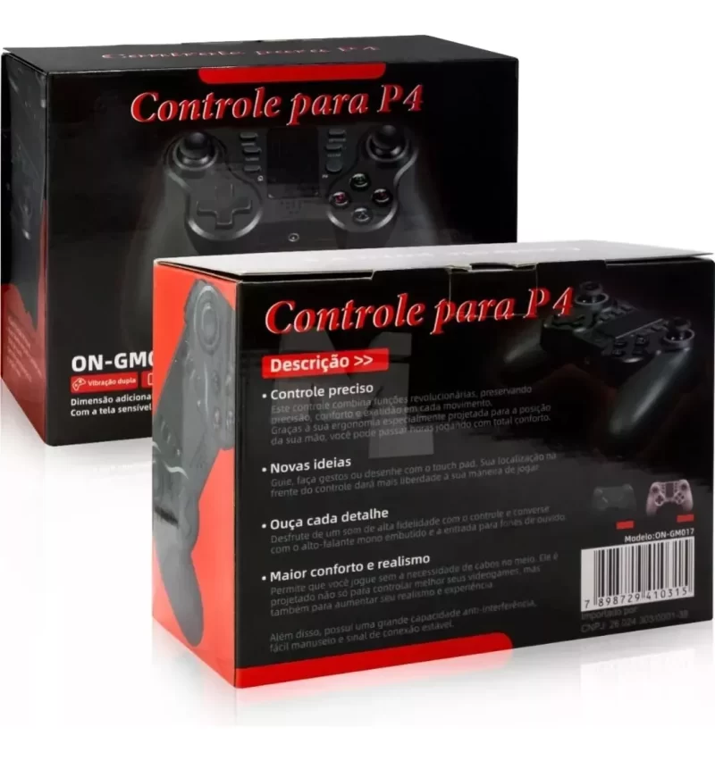 Controle Joystick Sem Fio Compatível PS4 – ON-GM018