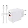 Fonte Carregador Rápido 20W USB e Tipo-C com Cabo Tipo-C Kaidi KD-670CC - Image 2