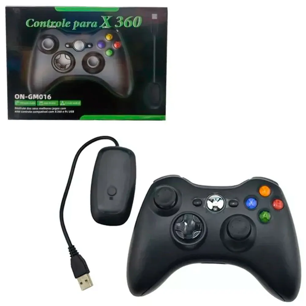 Controle Joystick Sem Fio Compatível Xbox 360 – ON-GM016