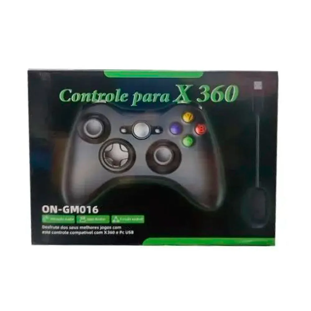 Controle Joystick Sem Fio Compatível Xbox 360 – ON-GM016 - Imagem 3